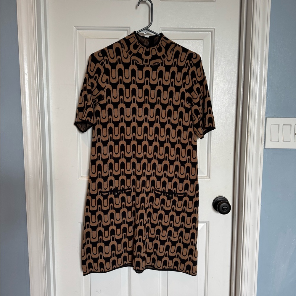 Maeve mock neck mini shift dress
